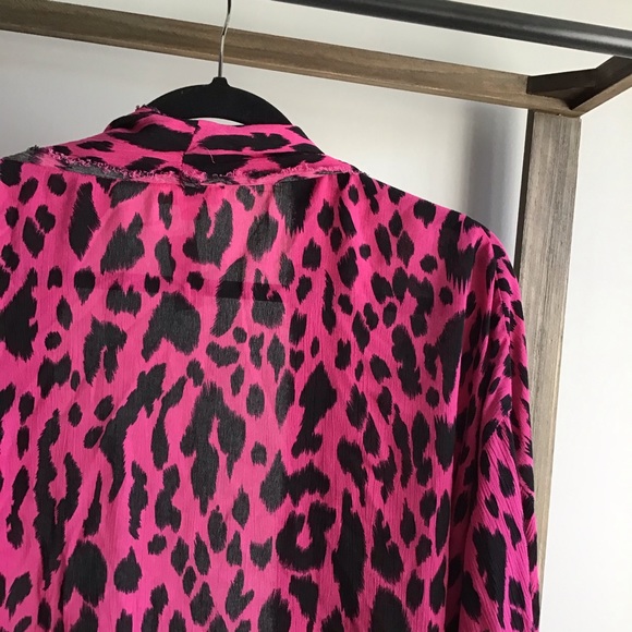 Umgee Hot Pink Animal Print Kimono NWT - Picture 8 of 16